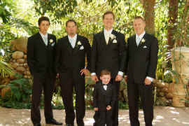 Four Groomsmen and Ring Bearer Thomas.jpg (360765 bytes)